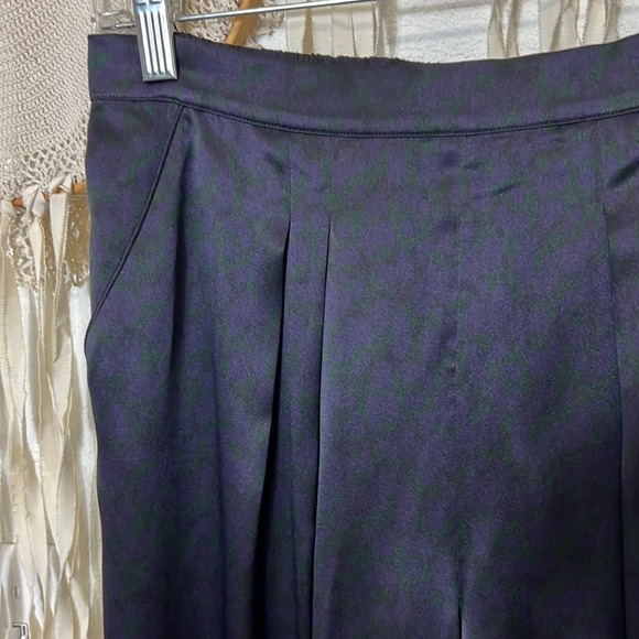 Eres Paris Silk Pajama Pant in Green and Purple
